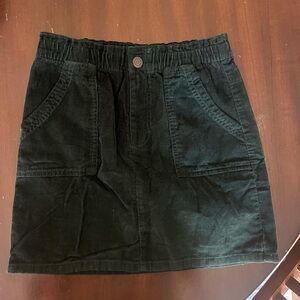 Forest Green Corduroy Skirt